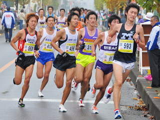 17km過ぎ 駒大4番目の田村選手