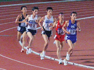 男子5000m 中盤の先頭集団