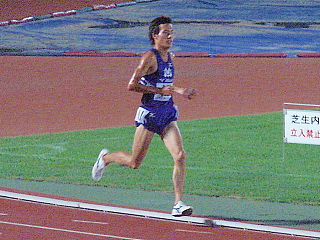 男子5000m 終盤 トップの松岡選手(龍谷大)