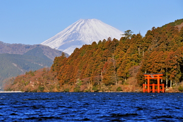 元箱根芦ノ湖畔からの富士山