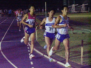 10000m10組 5800m通過 先頭集団は松宮・北村・高橋選手の3人に