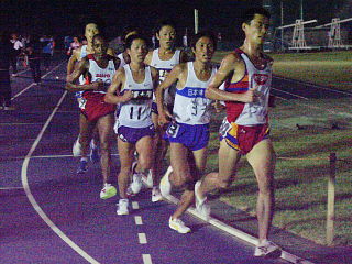 10000m10組 5800m通過 藤山選手から少し後方に位置する佐藤選手・村上選手らの集団