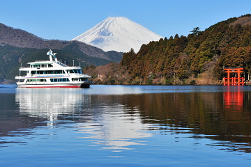元箱根からの芦ノ湖と富士山