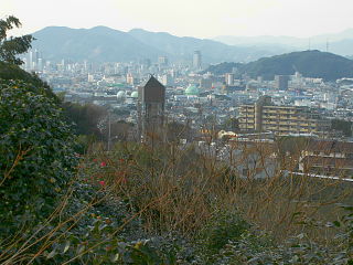 静岡市街を望む高台にある椿園